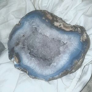 Large White crystal quartz geode